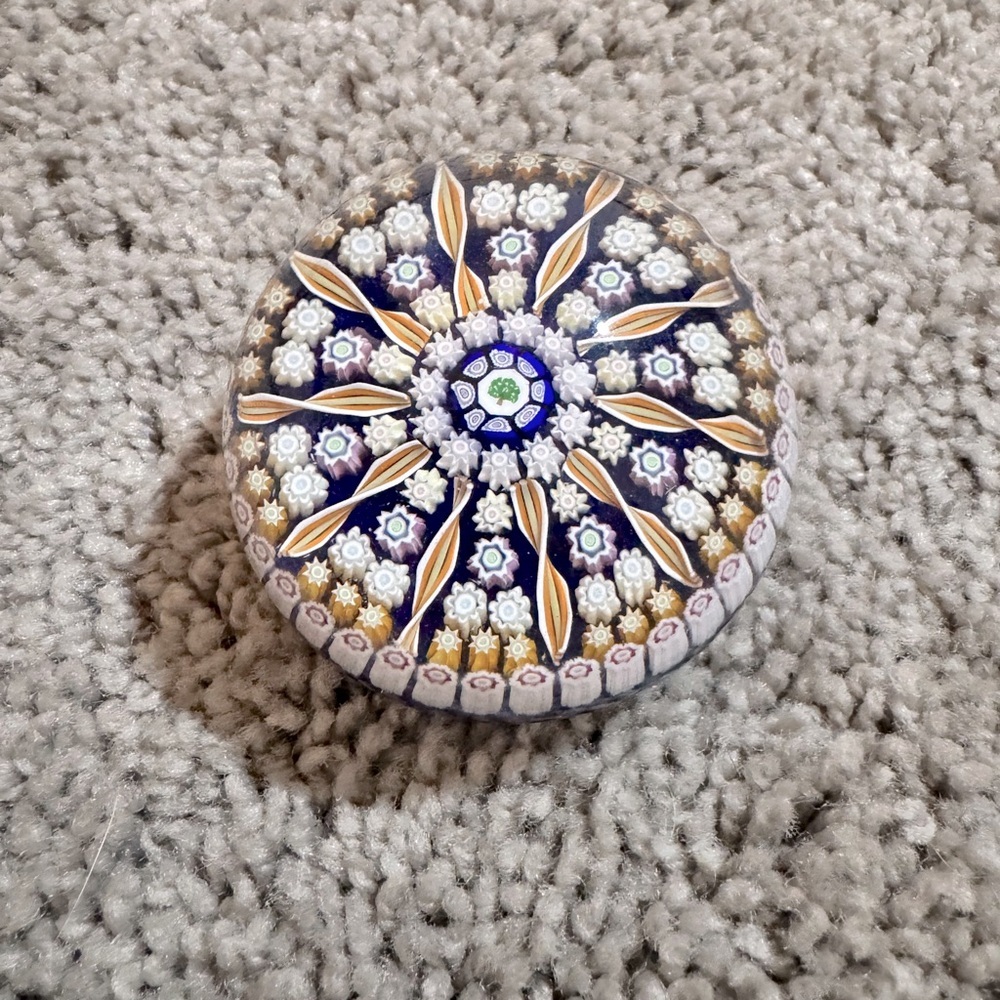 Vintage Hand Blown Glass Paperweight